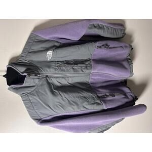 The North Face Women's Medium Gray and Purple Fleece Jacket